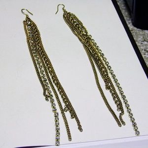 Gold Tone Drop Earrings